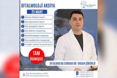 Memorial hospitalda tibbi aksiya baş tutacaq