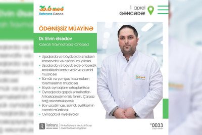 Bakıdan gələn həkim ödənişsiz müayinə edəcək