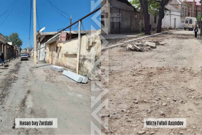 Gəncədə abadlaşdırma işləri görülür