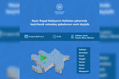 Nazir Rəşad Nəbiyev sakinləri qəbul edəcək
