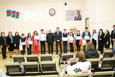 “Heydər Əliyev məktəblilərin gözü ilə” müsabiqəsinin qalibləri mükafatlandırılıblar