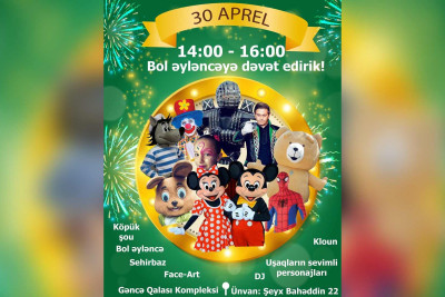 Uşaqlar üçün əyləncəli tədbir baş tutacaq