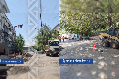 Gəncədə genişmiqyaslı təmir işləri aparılır