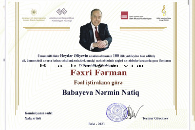 Musiqi məktəbinin şagirdləri təltif olunublar