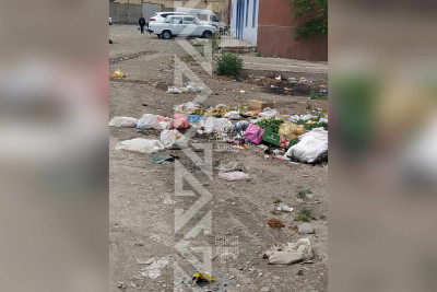 “Sərçə bazarı”na gedən yola məişət tullantıları atılır