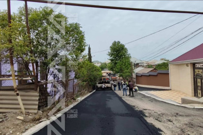 Yusif Axundzadə küçəsində yol infrastrukturu yaradılıb