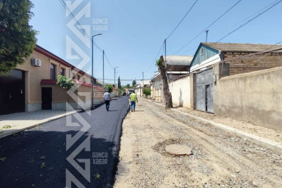 Daha bir küçədə yol infrastrukturu salınır