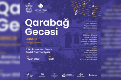 “Qarabağ gecəsi” adlı xeyriyyə konserti keçiriləcək