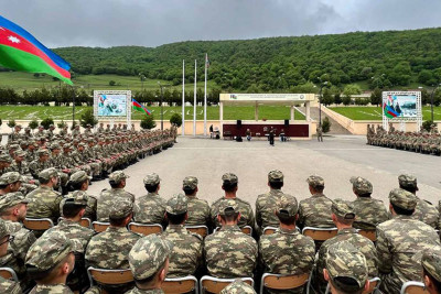 Ehtiyatda olan hərbi vəzifəlilərin təlim toplanışı davam edir