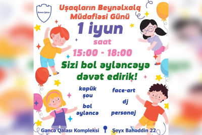 “Gəncə Qalası” ticarət kompleksində uşaqlar üçün proqram baş tutacaq