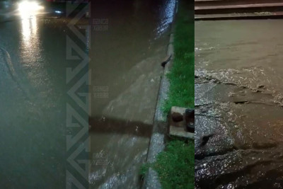 Axşam yağan leysan bir sıra fəsadlara yol açıb
