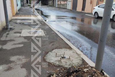 Məhəmməd Pişnamazzadə küçəsində işıqlandırma sistemi çəkilir