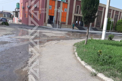 Mahrasa bağında su borusu partlayıb