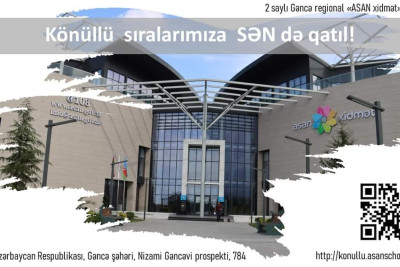 “ASAN xidmət” mərkəzində könüllü olmaq istəyənlərin nəzərinə