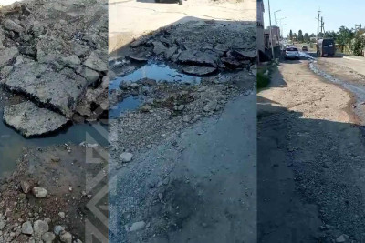 Bir neçə gün öncə partlayan kanalizasiya borusu sakinləri narahat edir