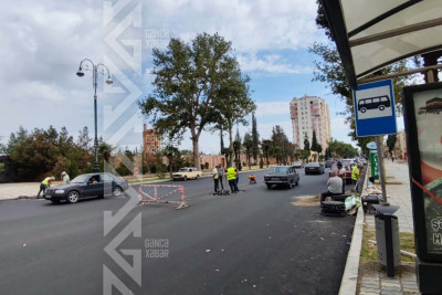 Yeni asfaltlanmış prospektdə lüklərin qapaqları dəyişdirilib
