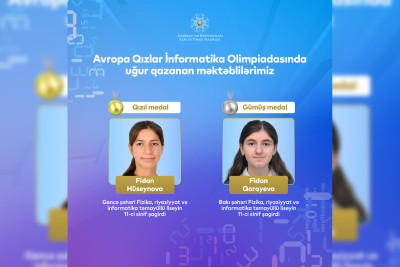 Həmyerlimiz Avropa Qızlar İnformatika Olimpiadasında qızıl medala layiq görülüb