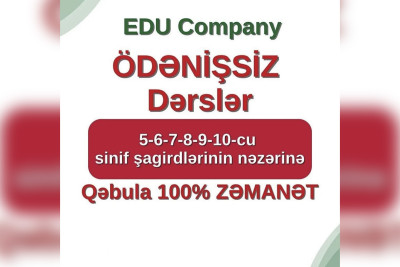Ödənişsiz yay məktəbinə qeydiyyat aparılır