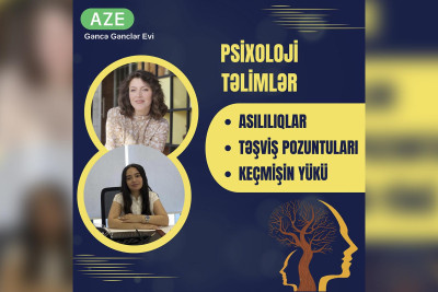 Üç gün boyunca üç fərqli mövzuda psixoloji təlimlər olacaq