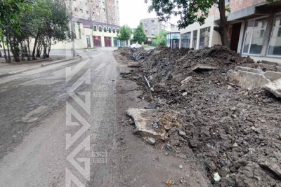 Kommunal qəza baş verən ərazi qazılıb və üstü bağlanmayıb