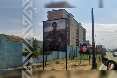 Şəhər sakinləri Vətən müharibəsi şəhidinin xatirəsini yad ediblər