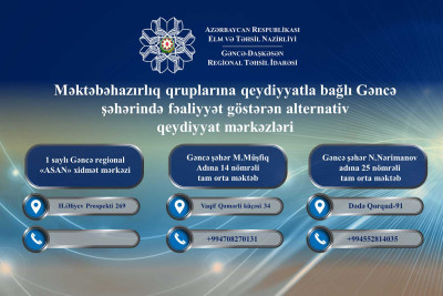 Qeydiyyat üçün dəstək istəyən valideynlərin nəzərinə