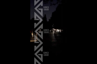 Füzuli parkı axşam saatlarında zülmətə bürünür