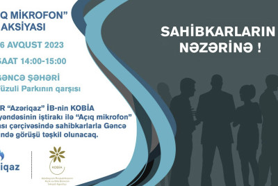 Sahibkarlar üçün “Açıq mikrofon” aksiyası baş tutacaq
