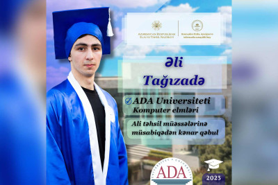 FRİTL-in digər məzunu ADA-da təhsil almaq hüququ qazanıb