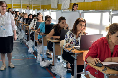 Müəllimlər sertifikasiya imtahanı veriblər