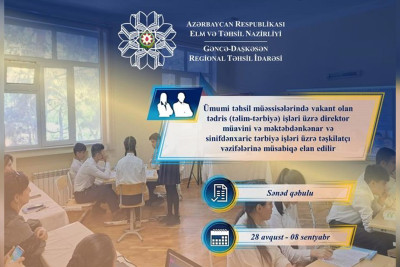 Direktor müavinləri və təşkilatçıların işə qəbulu başlayır