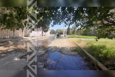 Aida İmanquliyeva küçəsində su borusu partlayıb