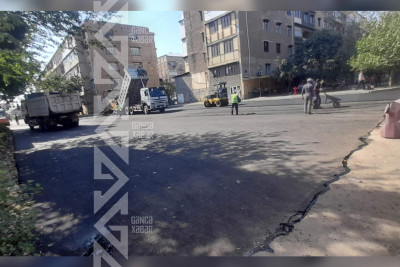 Şəhərdə daha bir küçəyə asfalt salınır