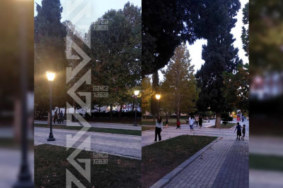 Füzuli parkının işıqlandırma sistemi təmir olunub