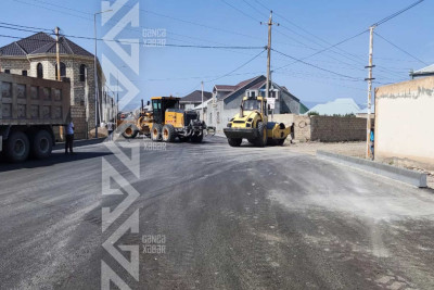 Avtozavod qəsəbəsindəki küçəyə yeni asfalt çəkilir