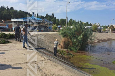 Süni göldə təmizlik işləri aparılıb
