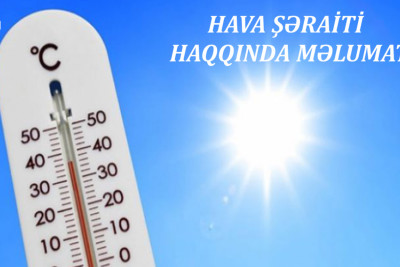 Azərbaycanda 44 dərəcə isti olacaq