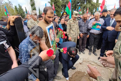 Şəhid Kərəm Həsənov torpağa tapşırılıb