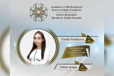 Qəbul imtahanında ən yüksək nəticə əldə edən məzunumuz bəlli olub