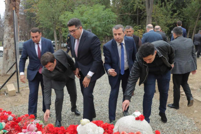 Raket atəşi zamanı həlak olanların anım mərasimi keçirilib