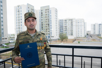 Vətən müharibəsi qazisinə mənzil bağışlanıb