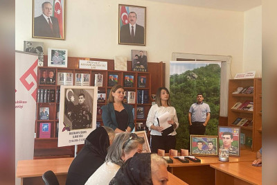 Vətən müharibəsi şəhidinin ailəsi ilə görüş keçirilib