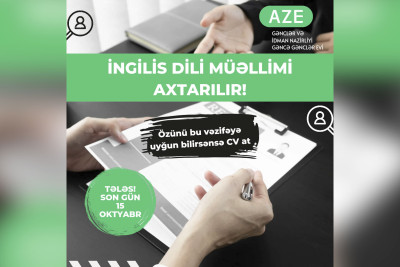 İş axtaran ingilis dili müəllimlərinin nəzərinə