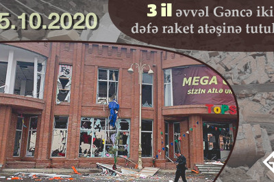 3 il əvvəl Gəncə ikinci dəfə raket atəşinə tutuldu