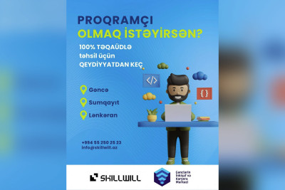 Gənclərə 7 ay müddətində proqramlaşdırma kursu keçiriləcək