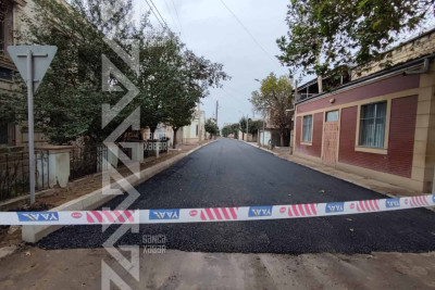 Bu küçədə təmir işləri hava şəraiti səbəbindən dayandırılıb