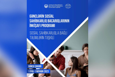 Gənclərə sosial sahibkarlıqla bağlı təlimlər keçiriləcək