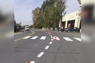 Şəhər ərazisində yol nişanları yenilənir