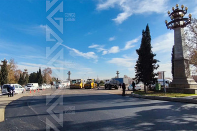 Şəhərin növbəti ərazilərində yol infrastrukturu təmir olunur