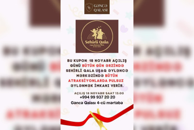 Bir gün boyunca uşaqlara attraksionlardan pulsuz istifadə haqqı veriləcək